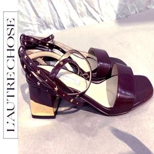 L'AUTRE CHOSE ANKLE STRAP BLOCK HEEL SANDAL 38